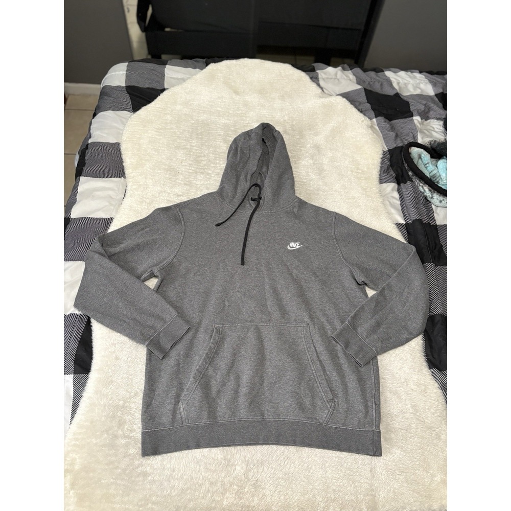 Nike Men's Gray Hoodie Large Pullover Sweater Long Sleeve Training - Picture 1 of 8